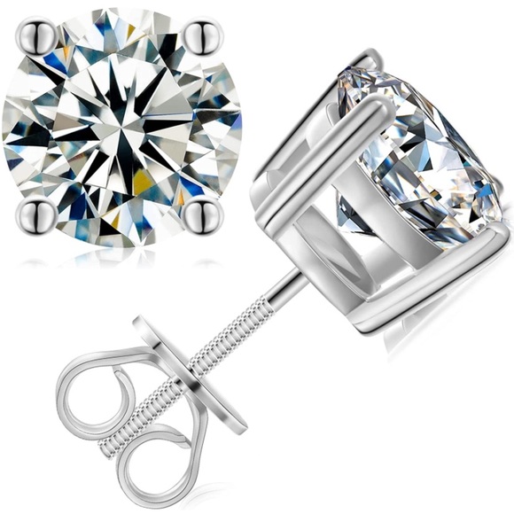Fine Jewelry Jewelry - 18k 1cttw Diamond Solitaire Earrings